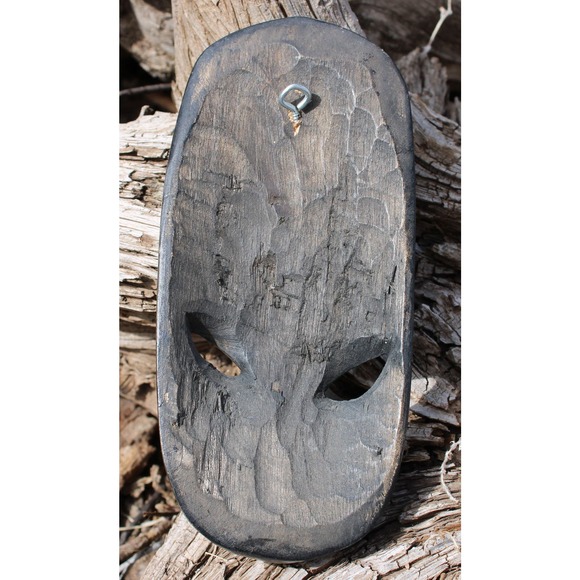 Handcrafted Carved Tribal Mask - Picture 2 of 2